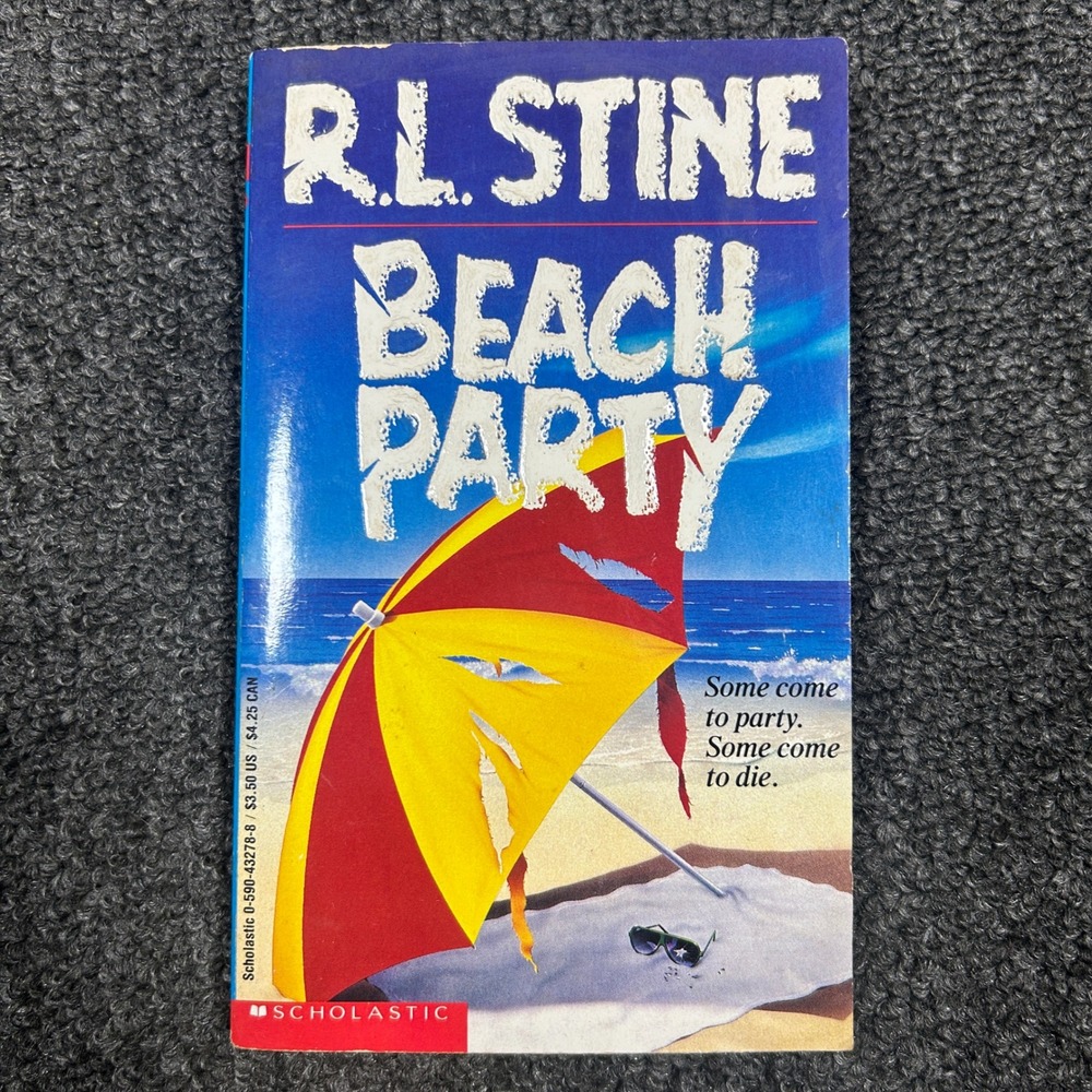 R.L. Stine Beach Party Book 1990 First Printing Point Horror Scholastic